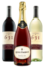 D.H. Lescombes Variety 3-pack with a bottle of each red, white, and pink bubbly!