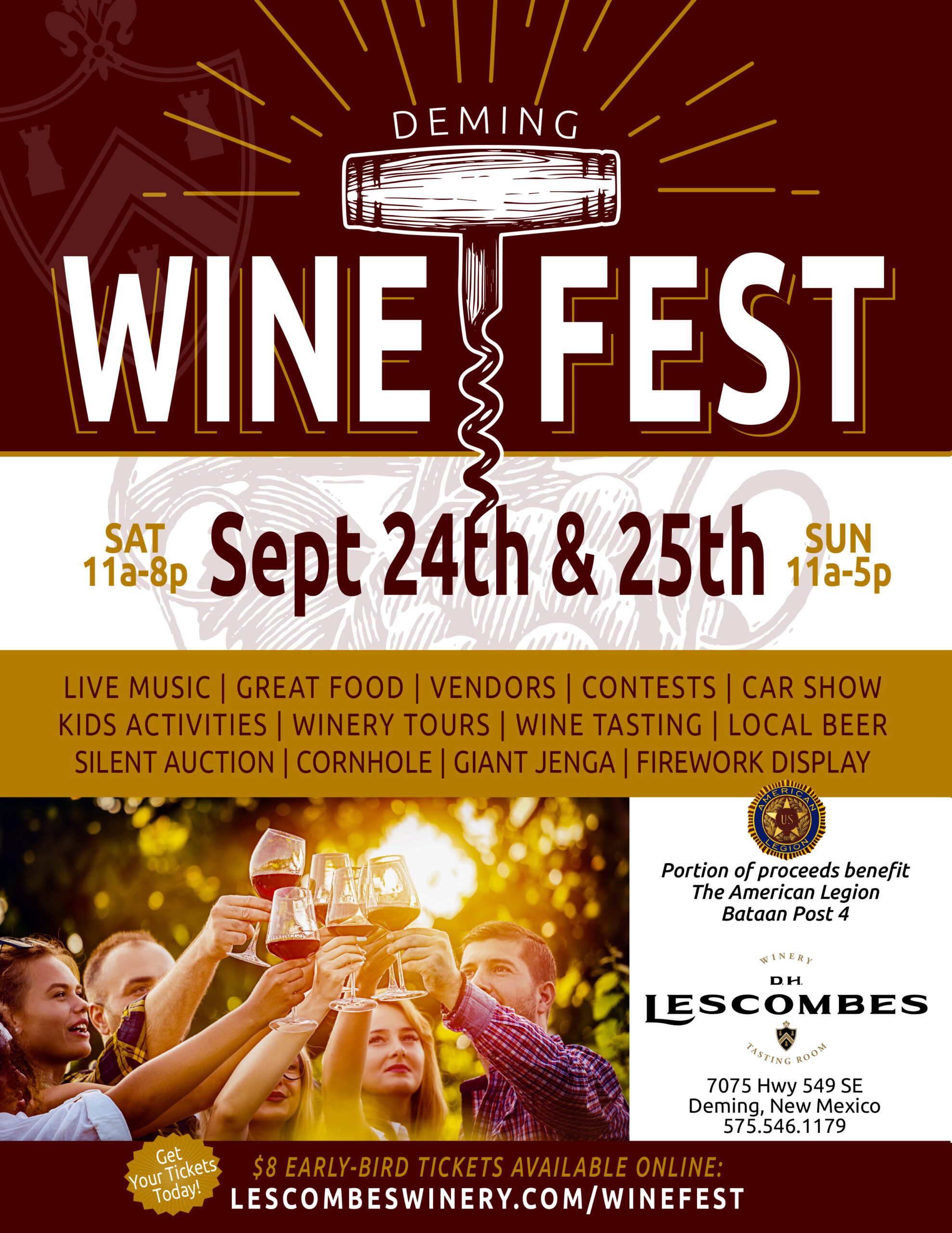 mineral Lånte Ren Winefest in Deming | D.H. Lescombes Winery & Tasting Room | Sept 24-25